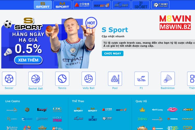 Tham gia đặt cược S Sport tại M8Win ngay hôm nay